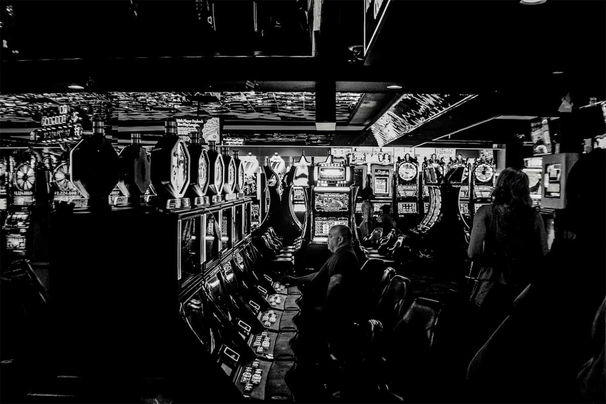Slot machines in the casino