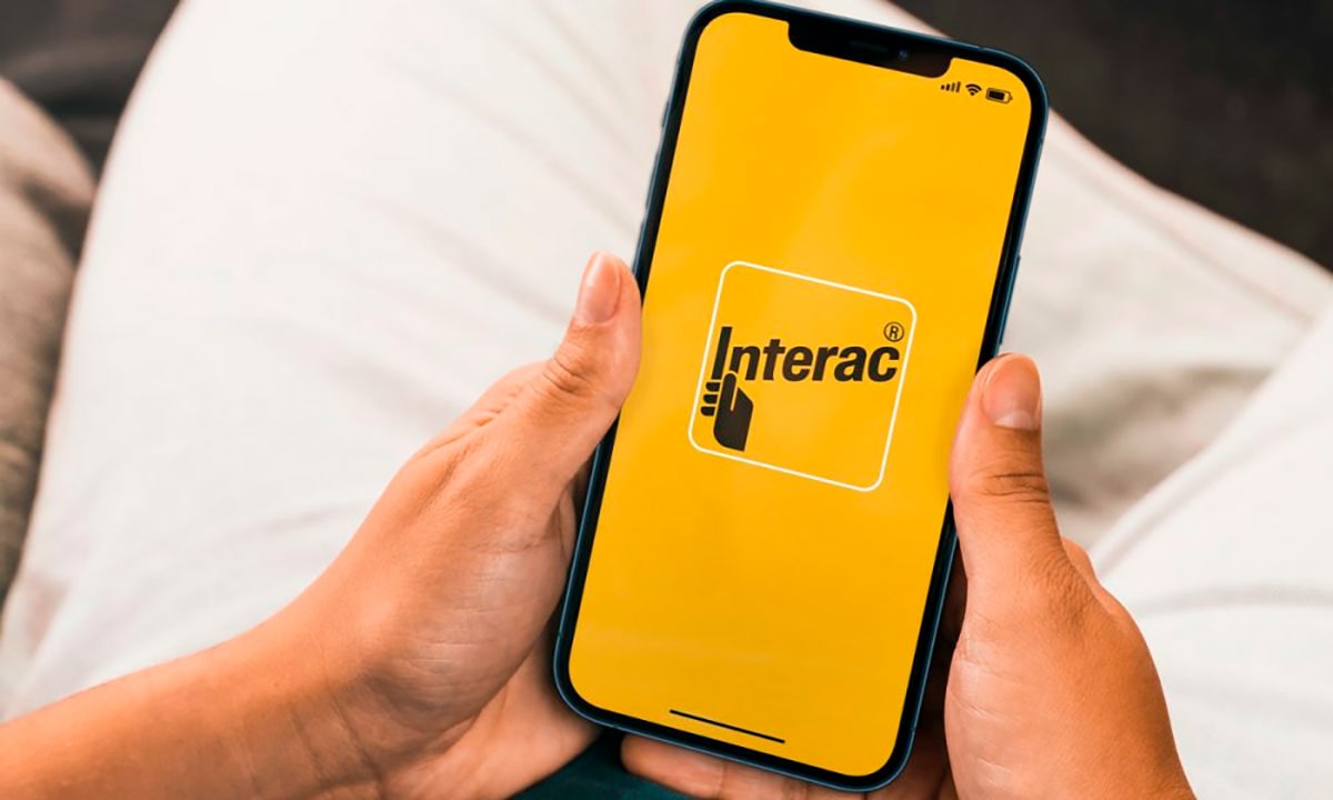 Running Interac app on a mobile phone