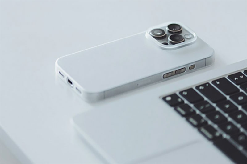 White mobile phone with eSIM