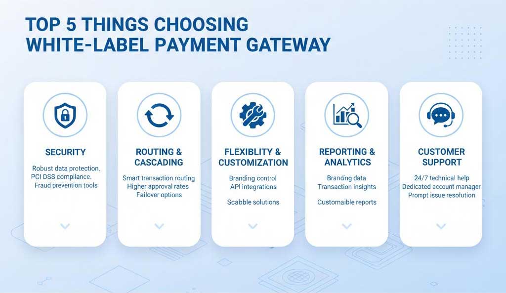  Top 5 Things to Consider When Choosing a White-Label Payment Gateway -Infographic