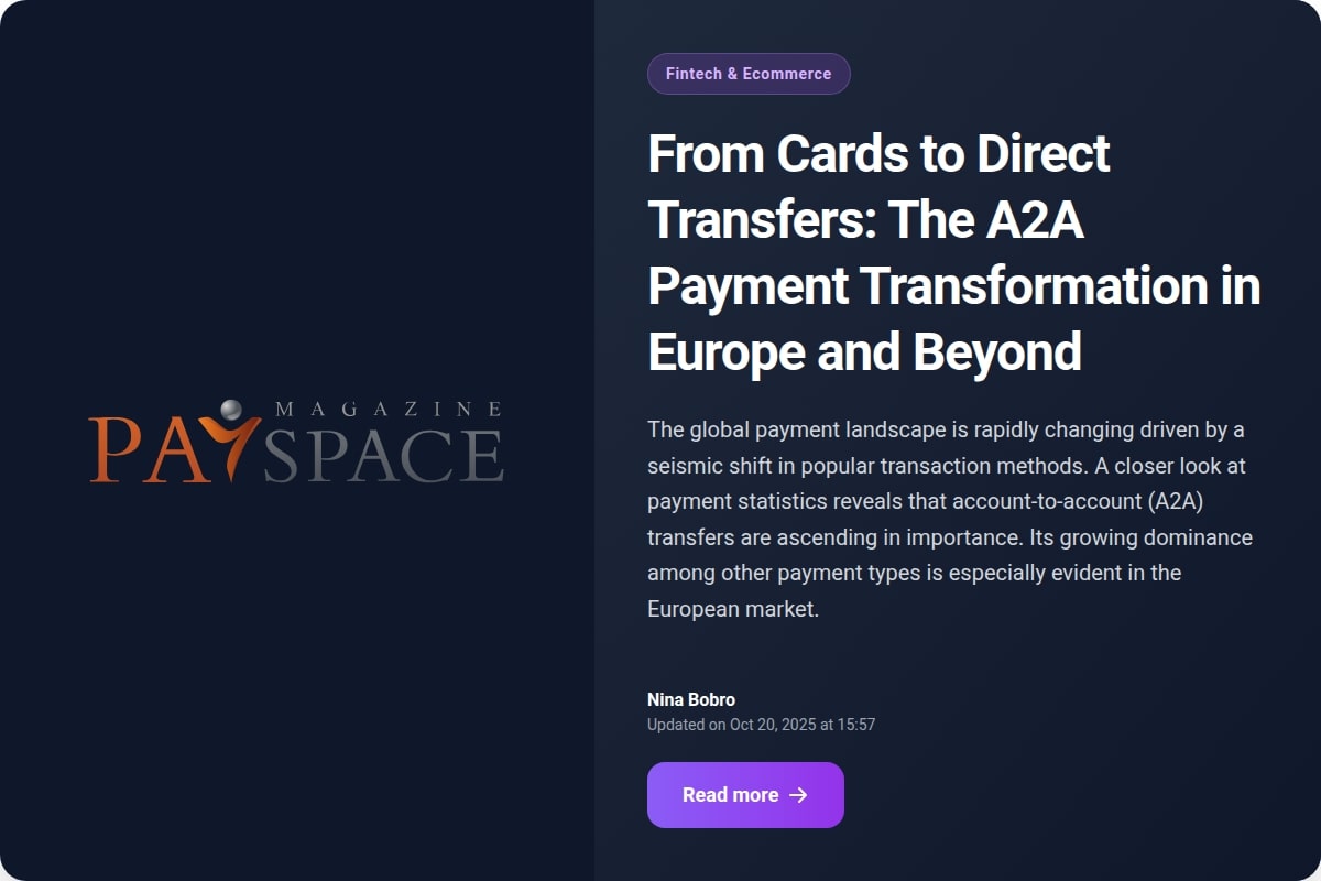 From Cards to Direct Transfers: The A2A Payment Transformation in Europe and Beyond