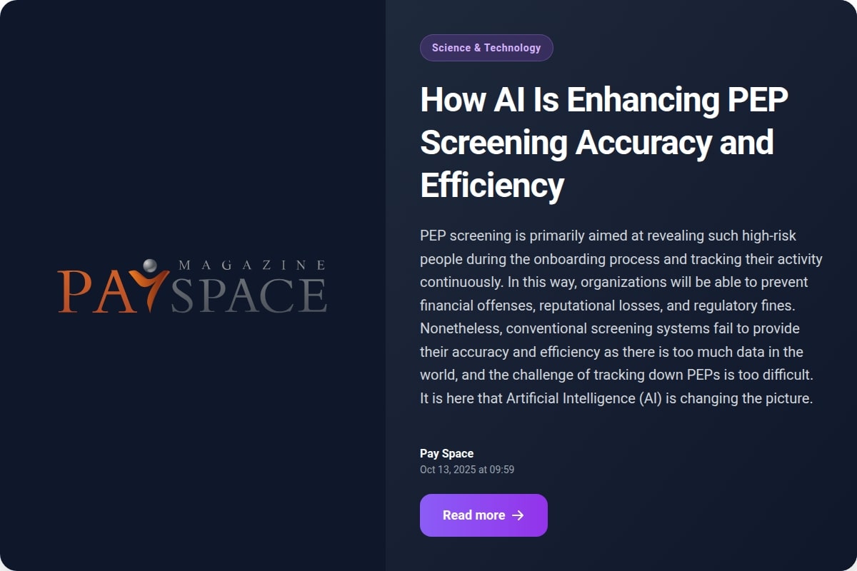 How AI Is Enhancing PEP Screening Accuracy and Efficiency