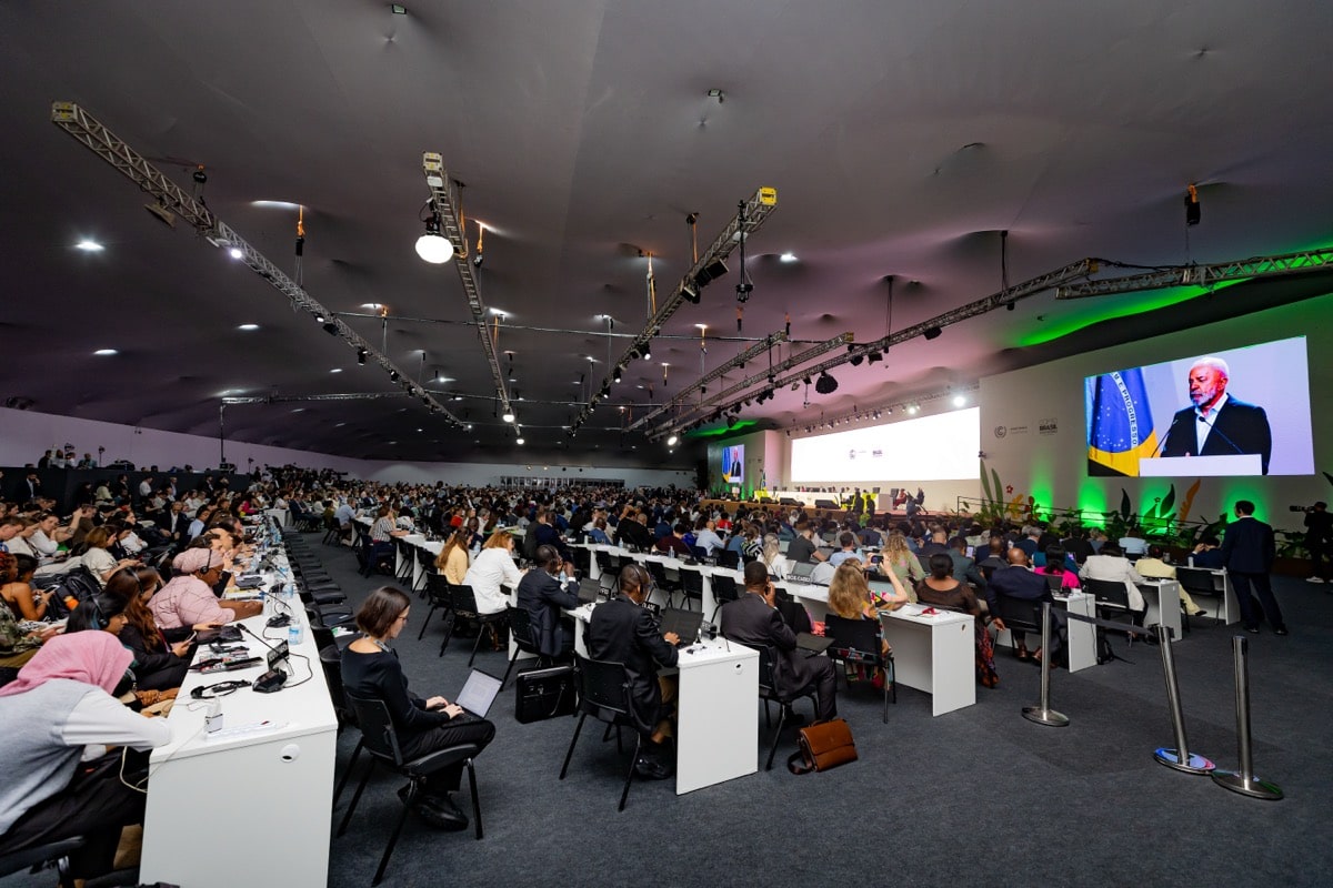 Brazilian President Luiz Inácio Lula da Silva delivers his opening address at COP30 in Belém, calling for more climate investment to avert