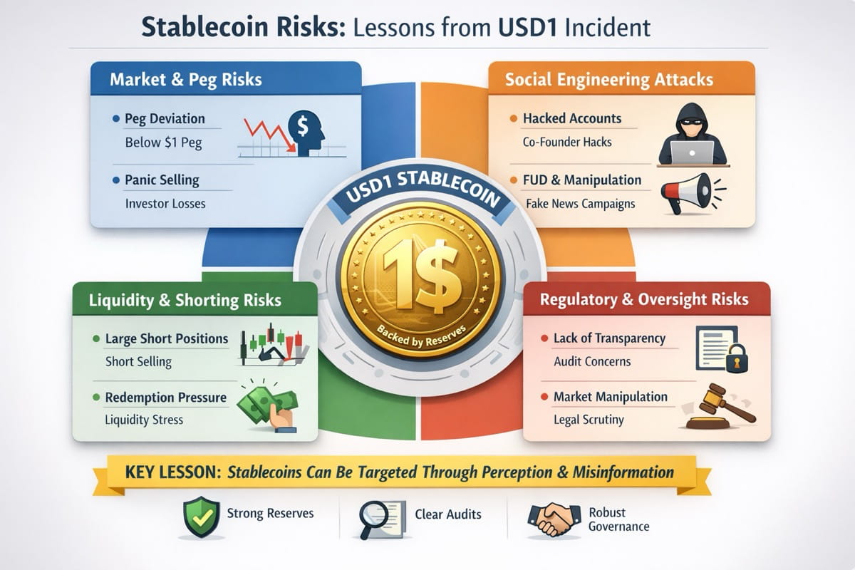 Trump-Backed USD1 Stablecoin Plunges Below $1 in Coordinated Crypto Attack: What Investors Need to Know