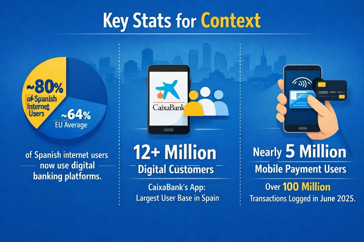 CaixaBank Rolls Out AI Agent in App as Spanish Digital Banking Adoption Surges