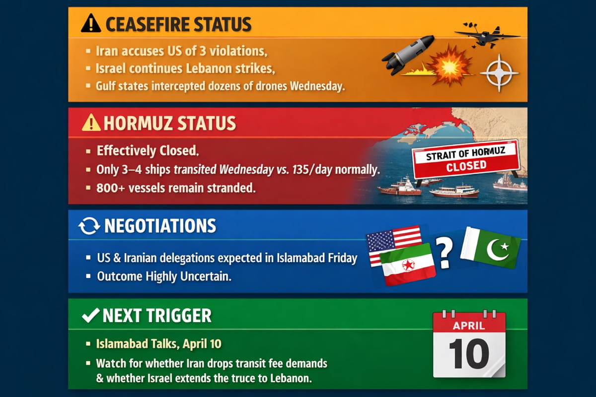 US-Iran Ceasefire Is Tearing at the Seams While the Strait of Hormuz Is Still Closed