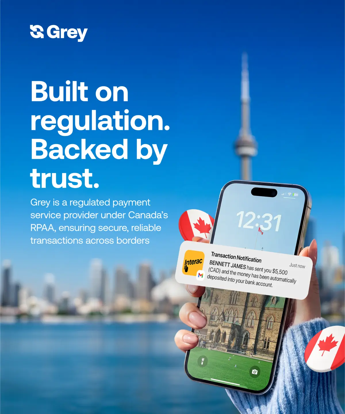Grey Registers As Payment Service Provider Under Canada's RPAA