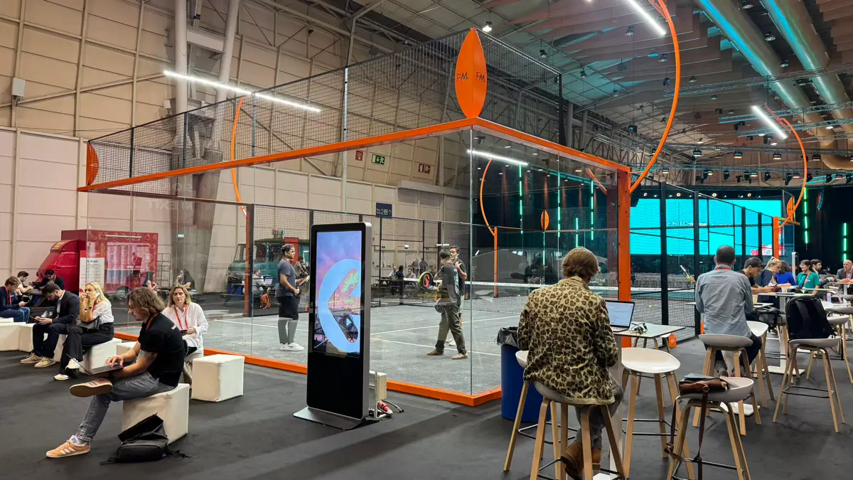 Padel court at Fintech Meetup Europe